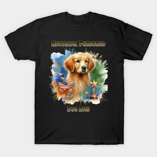 Champion Golden Retriever Sparkles With Trophy T-Shirt by coollooks